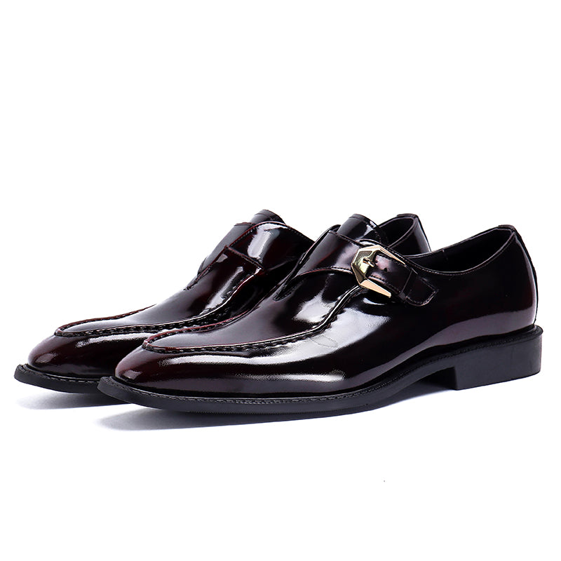 Men's Monk Strap Dress Shoes Metal Buckle Detail