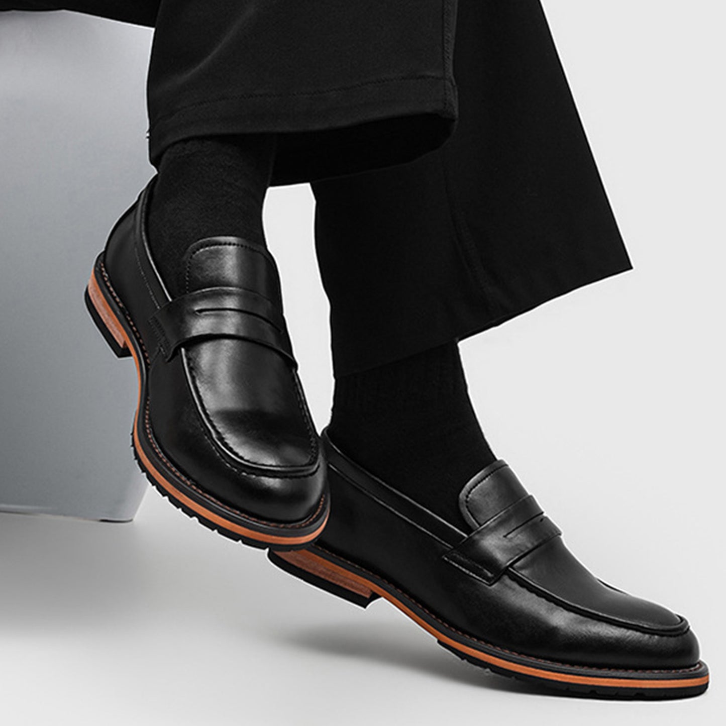 Classic Men's Loafer with Signature Strap Design