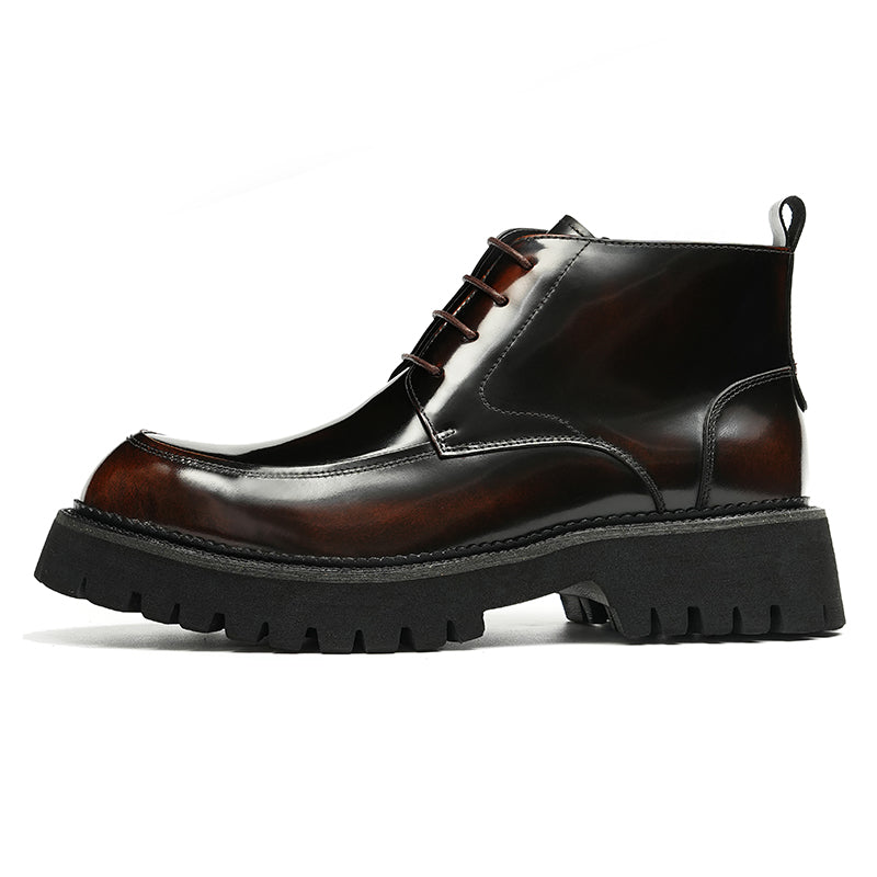 Artisan Burnished Men's Martin Boots: Supple Interior & All-Terrain Traction