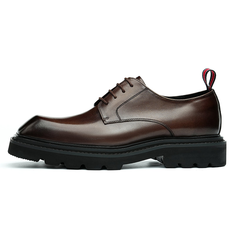 Men's Derby Shoes Square-Toe Sophistication & Functional Tabs