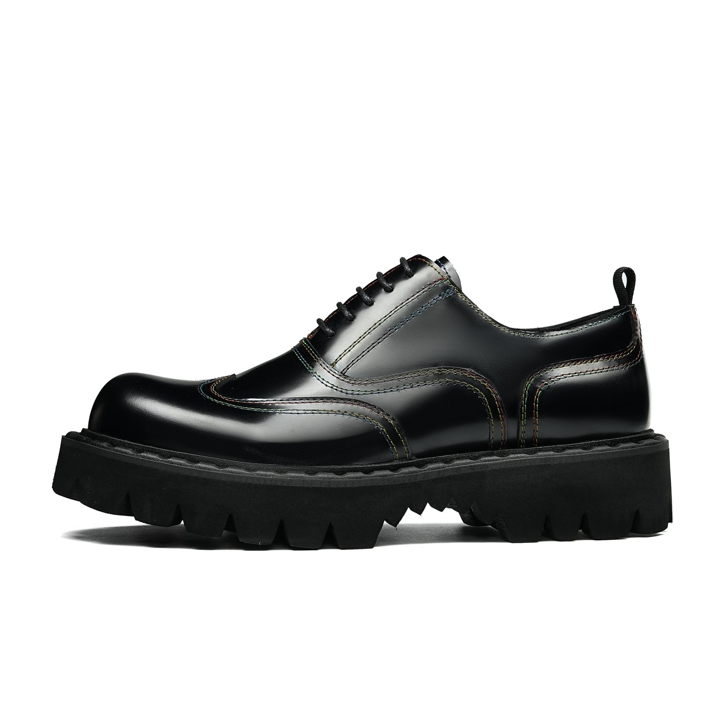 Men's Brogue Oxfords: Luminous Grain & Elevated Foundation