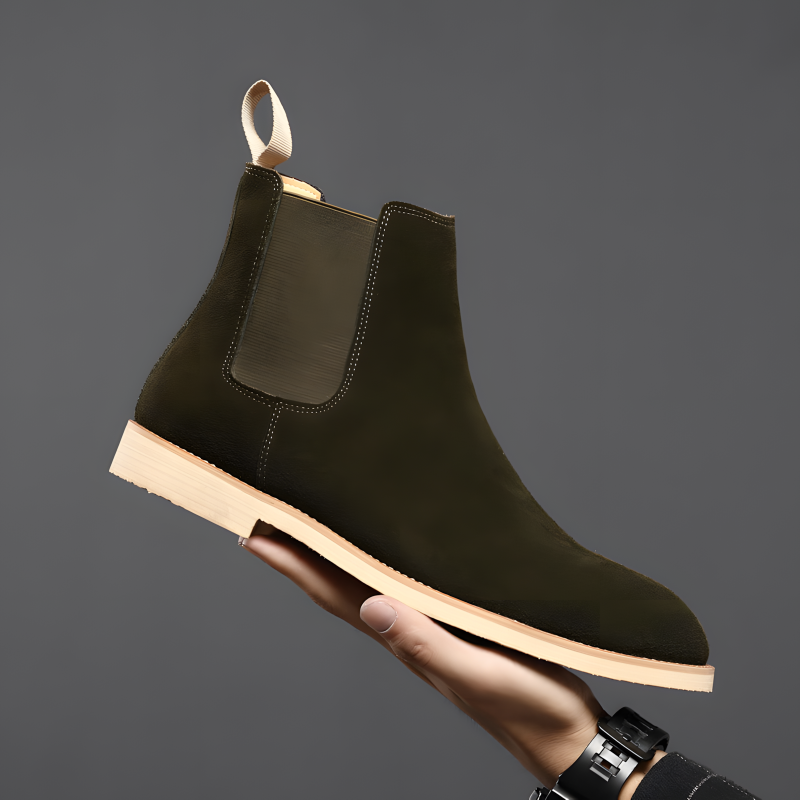 Men's Classic Suede Chelsea Boots with Crepe Sole