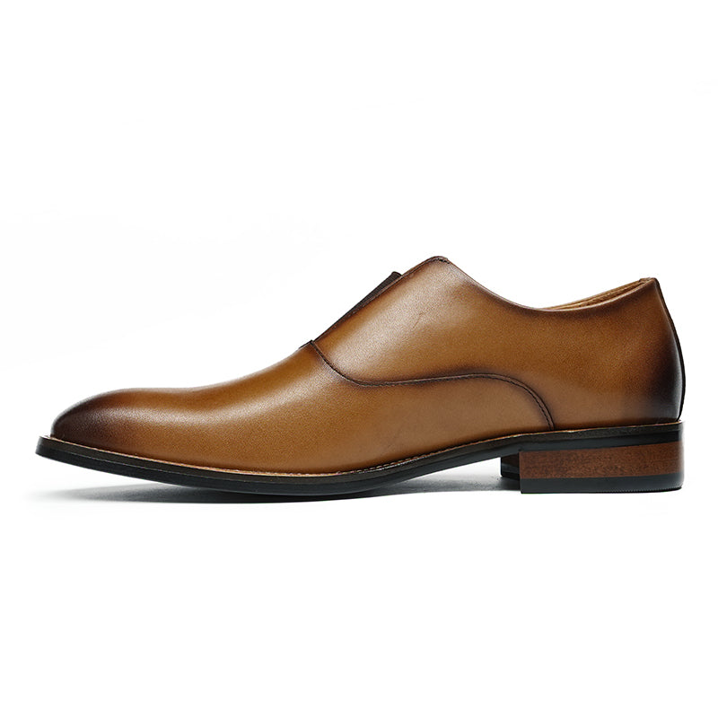 Men's Elastic Gusset Dress Shoes - Refined Structure & Secure Fit