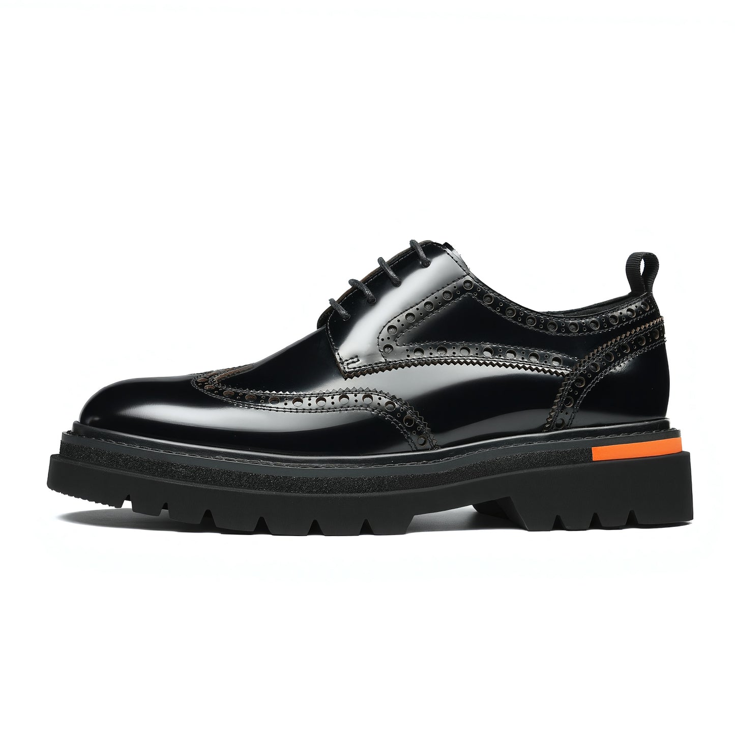 Men's Brogue Derby Shoes: Luminous Grain & Supple Interior Contours