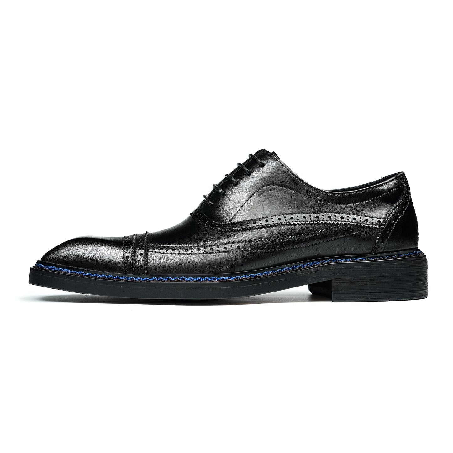 Men's Oxford Shoes: Artisan Broguing & Accent Stitching Detailing