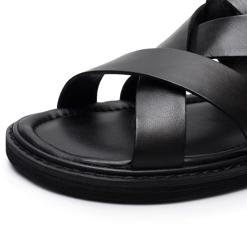 Men's Sandals: Cross-Weave Design & Structured Foundation