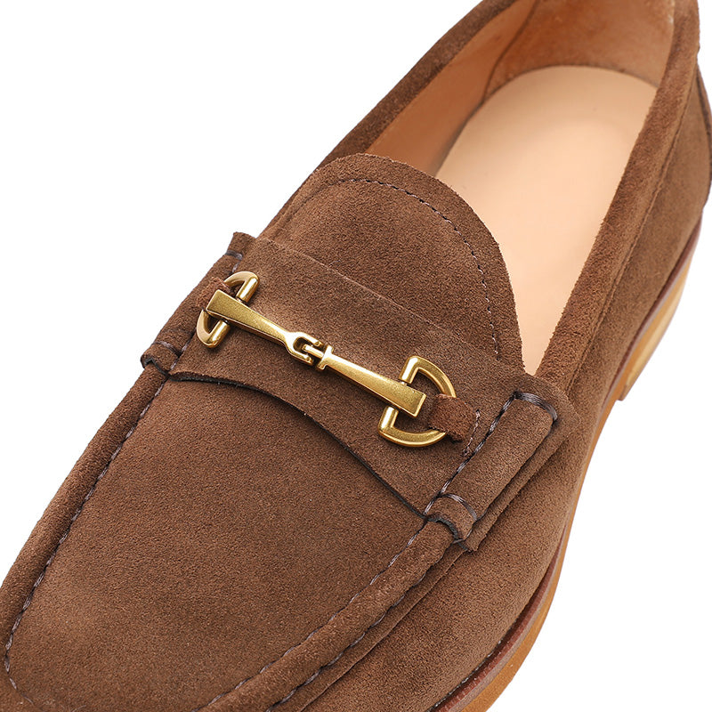Men's Suede Loafers: Signature Hardware & Textured Comfort