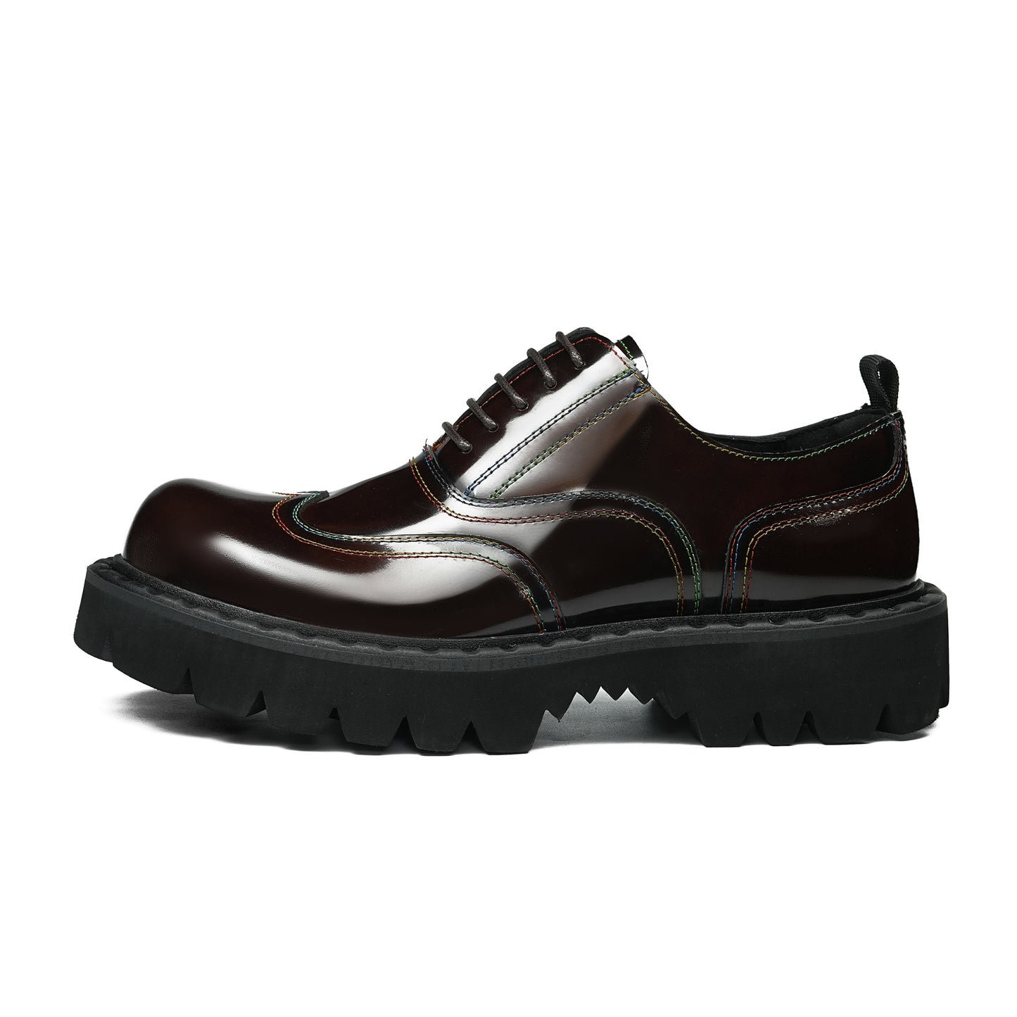 Men's Brogue Oxfords: Luminous Grain & Elevated Foundation
