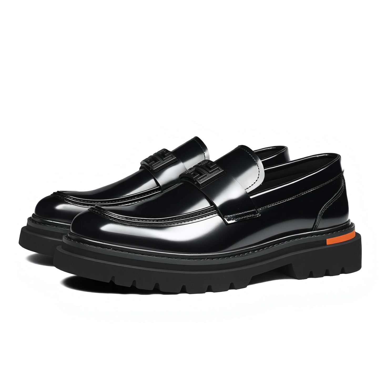 Men's Burnished Loafers: Signature Hardware & Supple Inner Contours