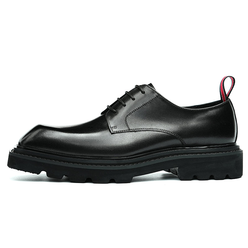 Men's Derby Shoes Square-Toe Sophistication & Functional Tabs