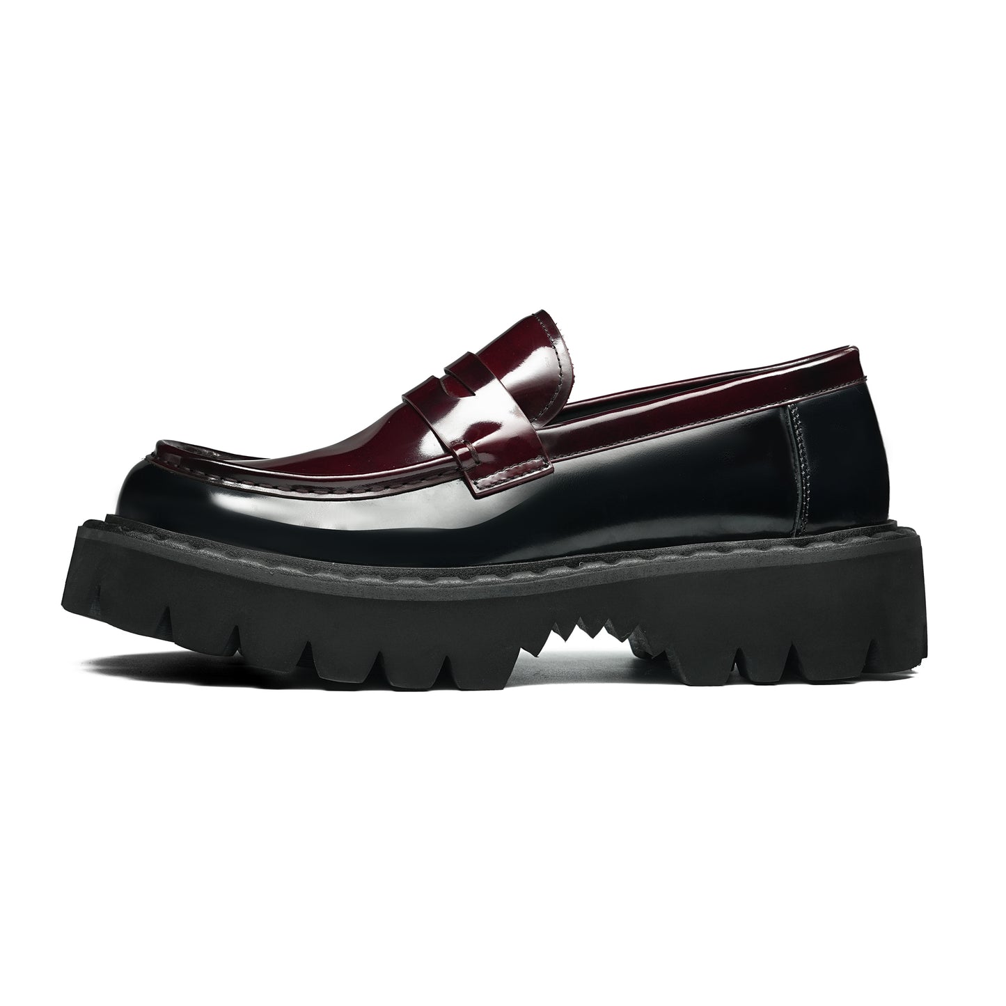 Men's Lustrous Leather Loafers: Contoured Comfort & Terrain-Savvy Foundation