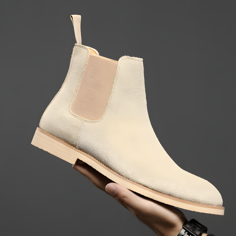 Men's Classic Suede Chelsea Boots with Crepe Sole