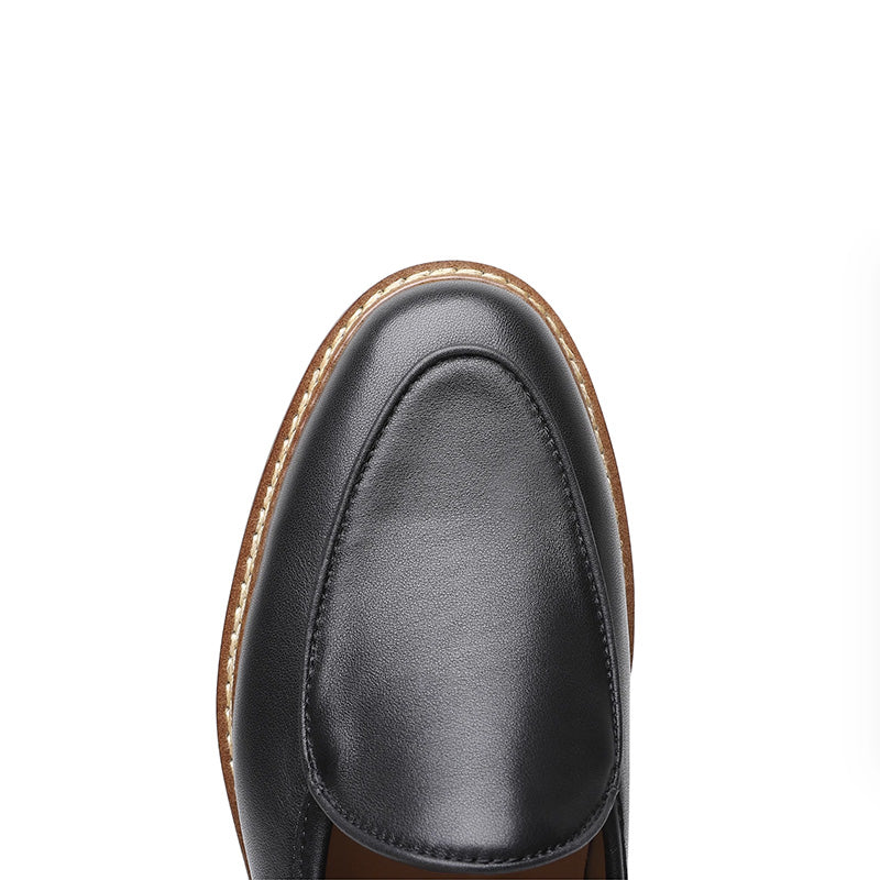 Men's Slip-On Loafers: Artisan Stitching & Layered Sole Architecture