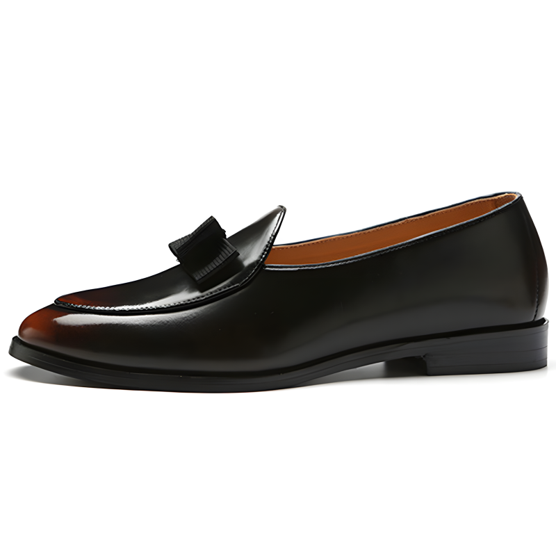 Men’s Patent Leather Bow Loafers