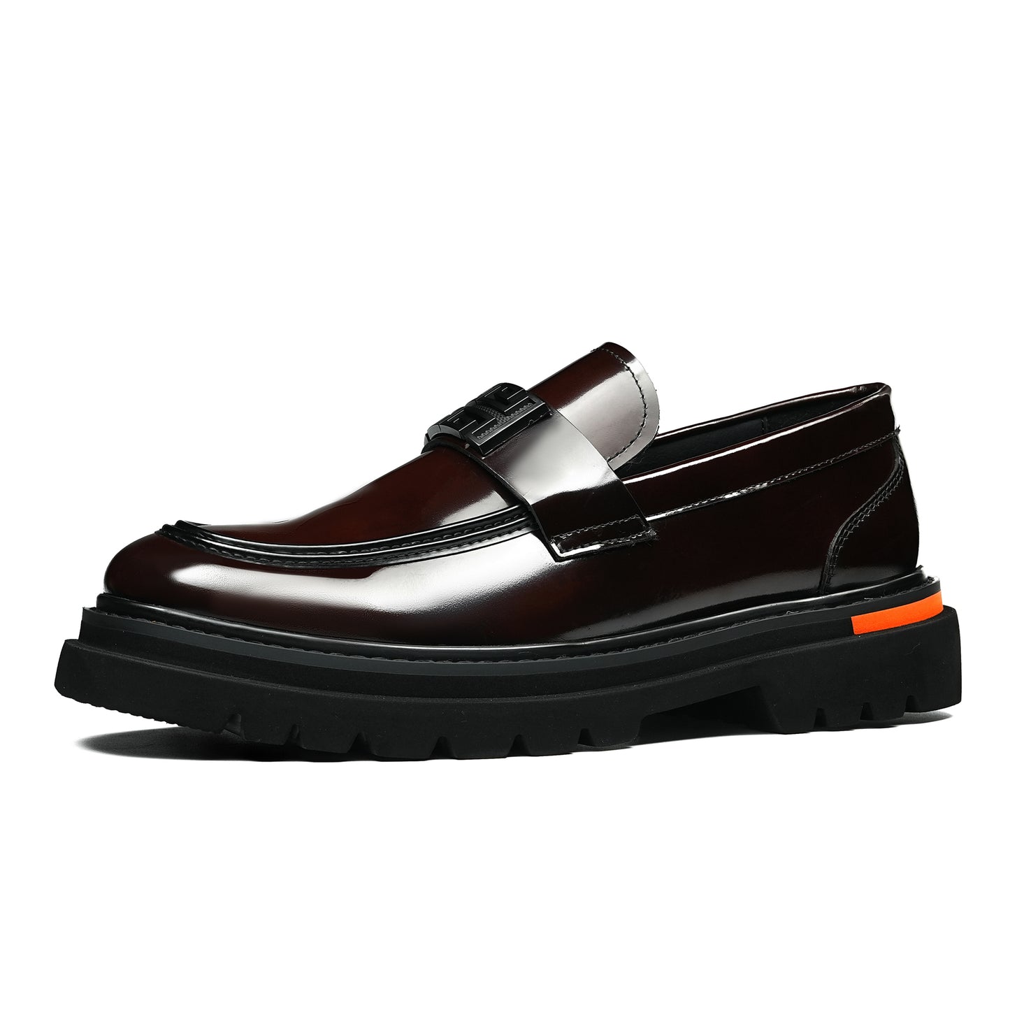 Men's Burnished Loafers: Signature Hardware & Supple Inner Contours