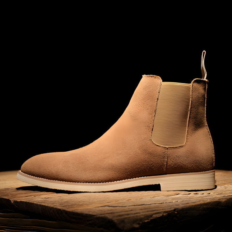 Men's Classic Suede Chelsea Boots with Crepe Sole