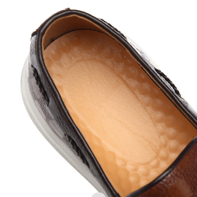 Men's Checkered Tassel Loafers with Premium PU Leather and Comfortable Sole