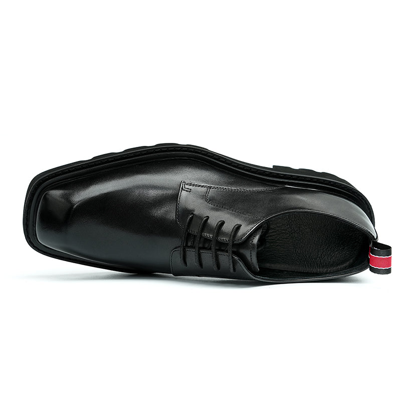 Men's Derby Shoes Square-Toe Sophistication & Functional Tabs