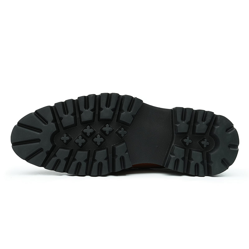 Men's Derby Leather Shoes - Structured Durability & Rugged Traction
