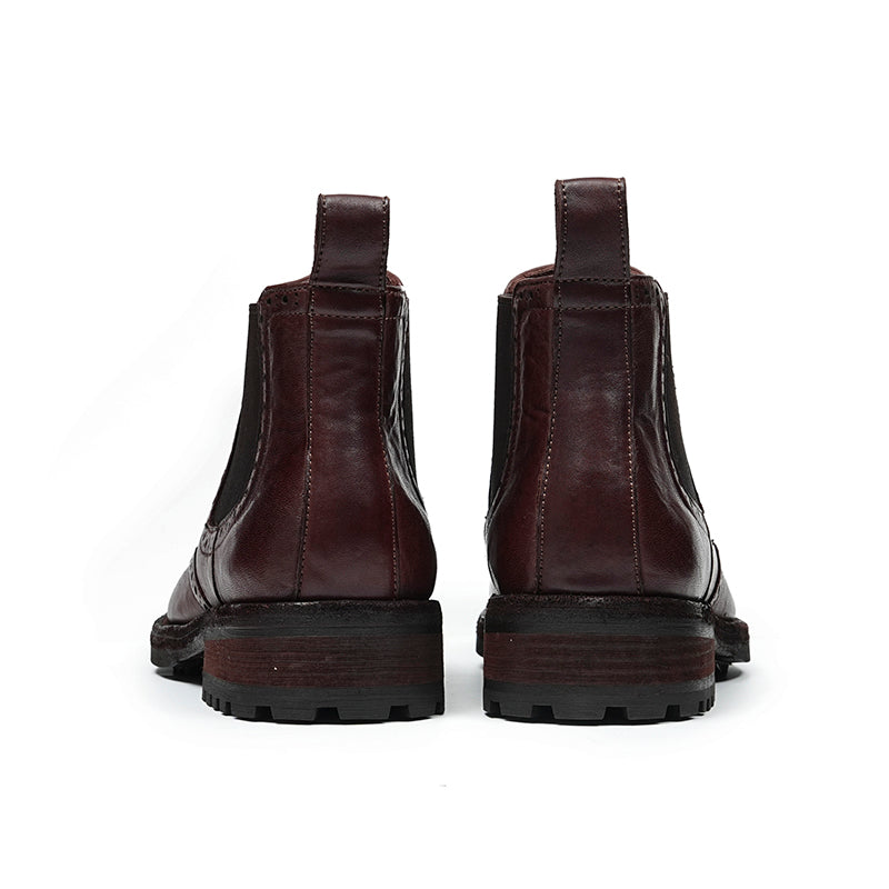 Men's Brogue Chelsea Boots: Horween Leather & Goodyear Welted