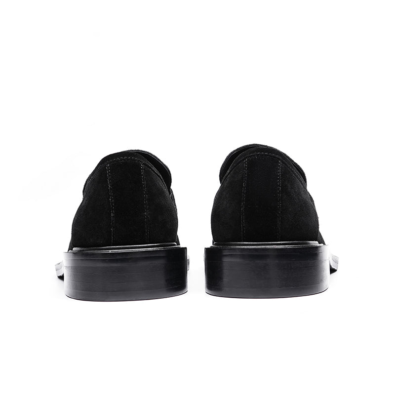 Men's Suede Loafers Slip-On Comfort & Textured Rubber Sole