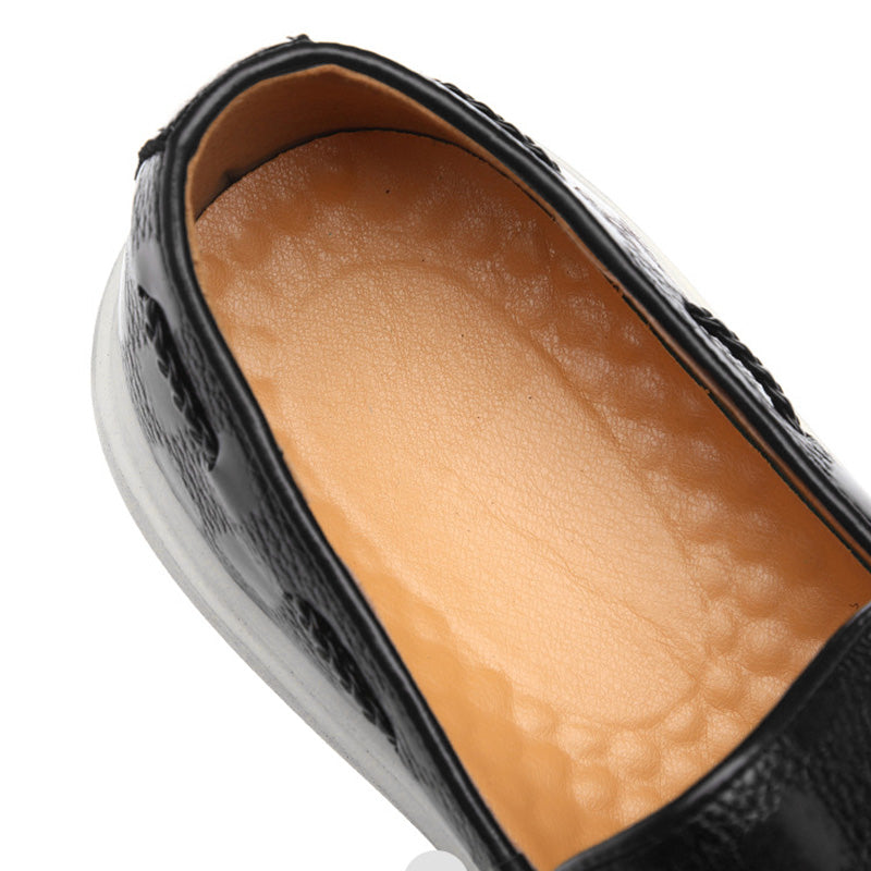 Men's Checkered Tassel Loafers with Premium PU Leather and Comfortable Sole
