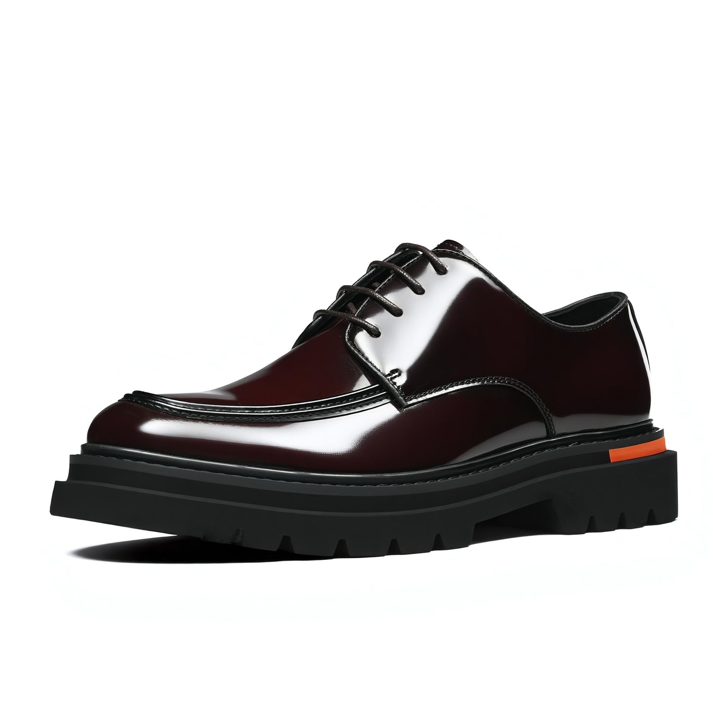 Men's Classical Derby Shoes: Luminous Grain & Supple Contour Comfort