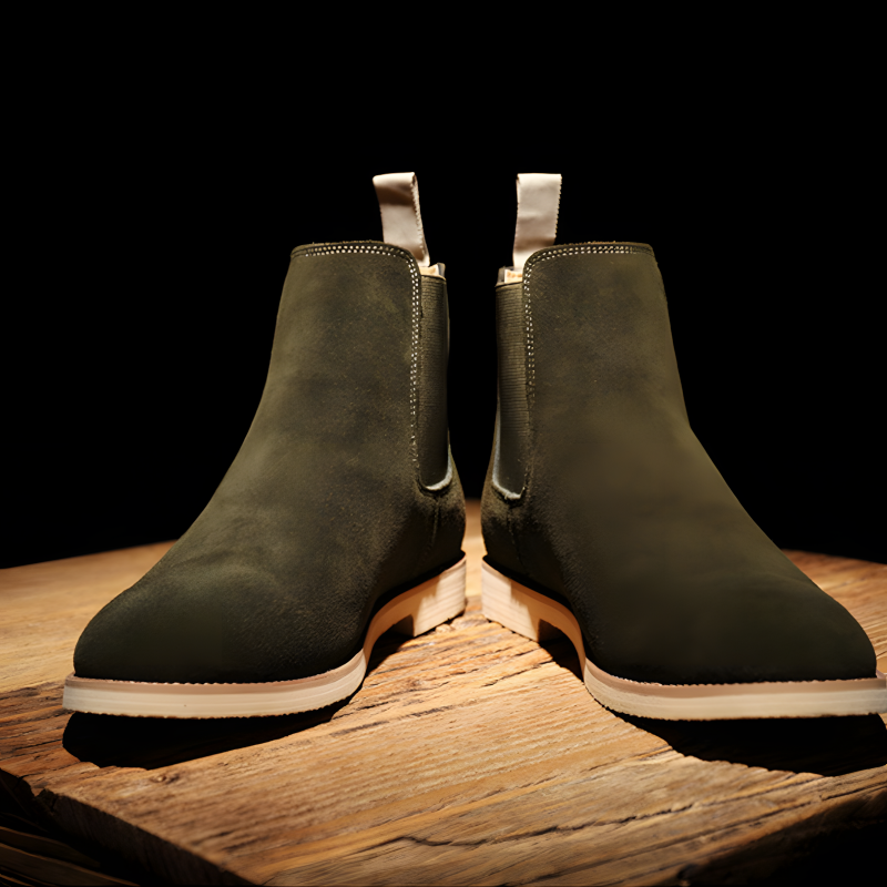 Men's Classic Suede Chelsea Boots with Crepe Sole
