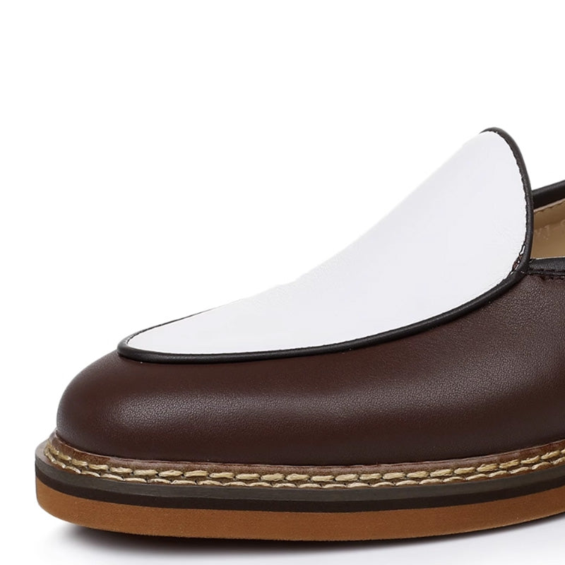 Men's Slip-On Loafers: Artisan Stitching & Layered Sole Architecture