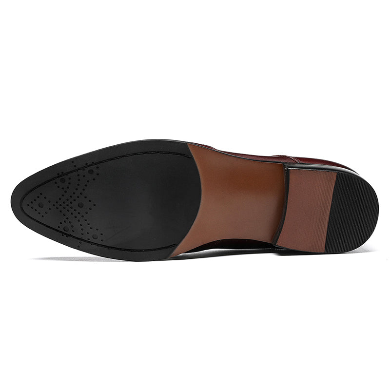 Men's Pointed-Toe Derby Shoes Premium Leather & Secure Lace-Up