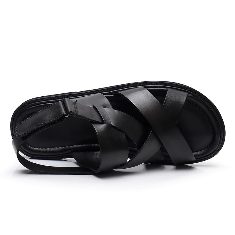 Men's Sandals: Cross-Weave Design & Structured Foundation