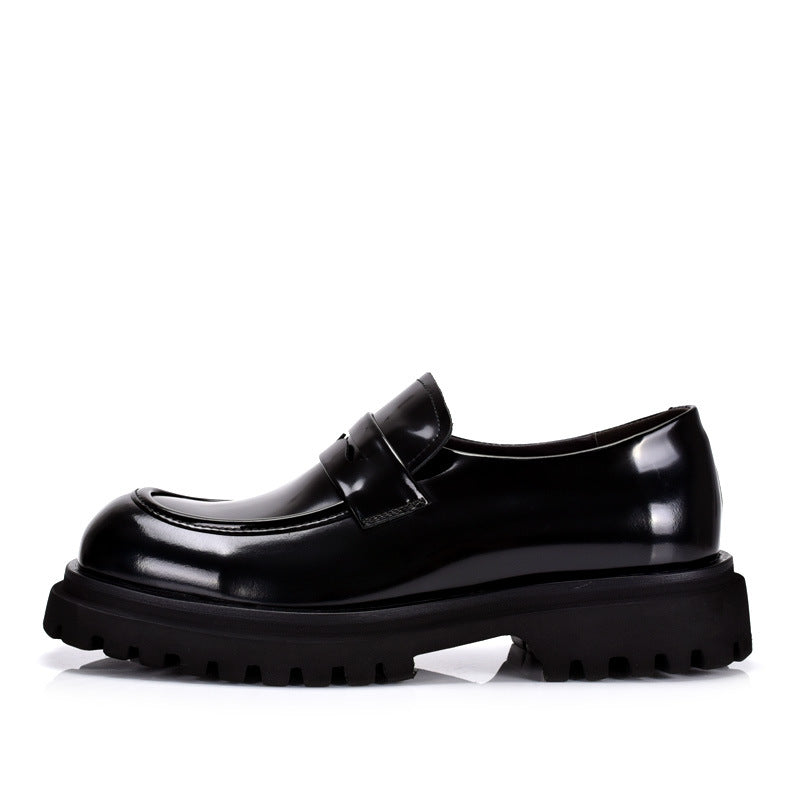 Men’s Loafers with Patent Leather Chunky Sleek & Stylish Thick Sole