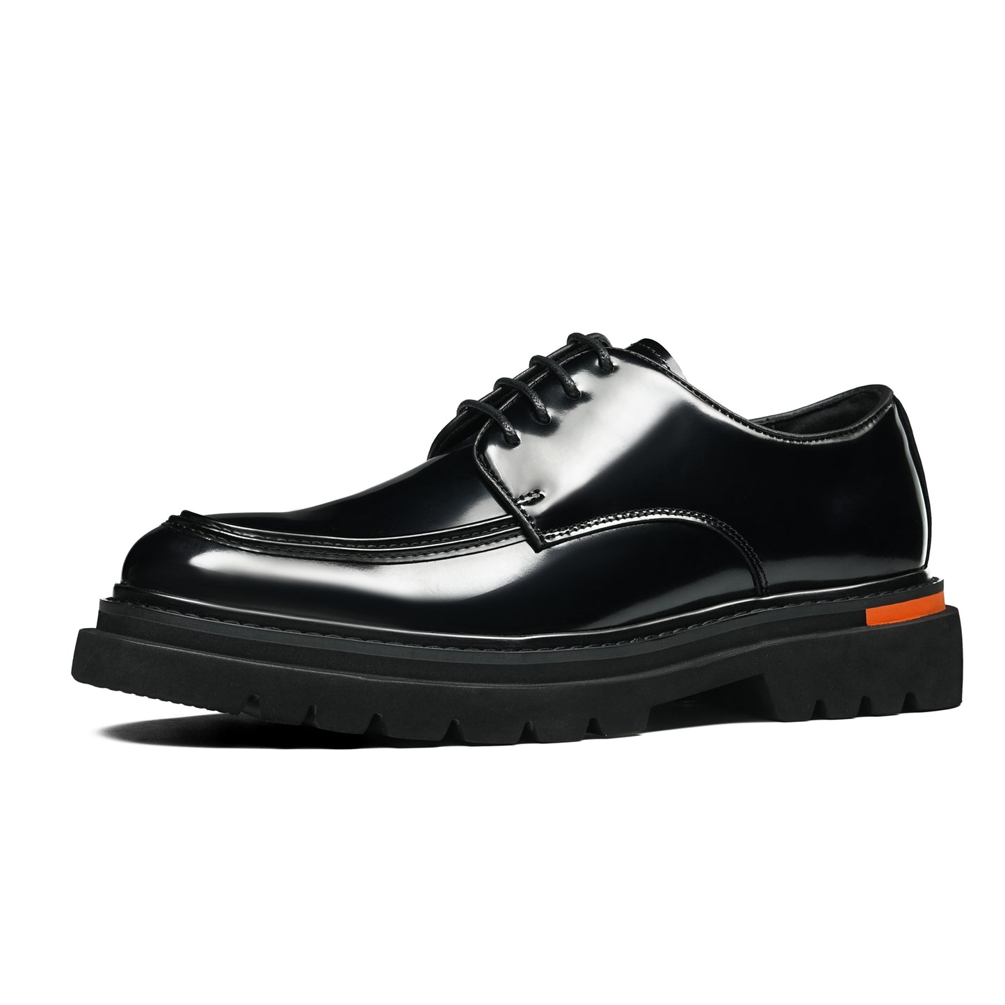 Men's Classical Derby Shoes: Luminous Grain & Supple Contour Comfort