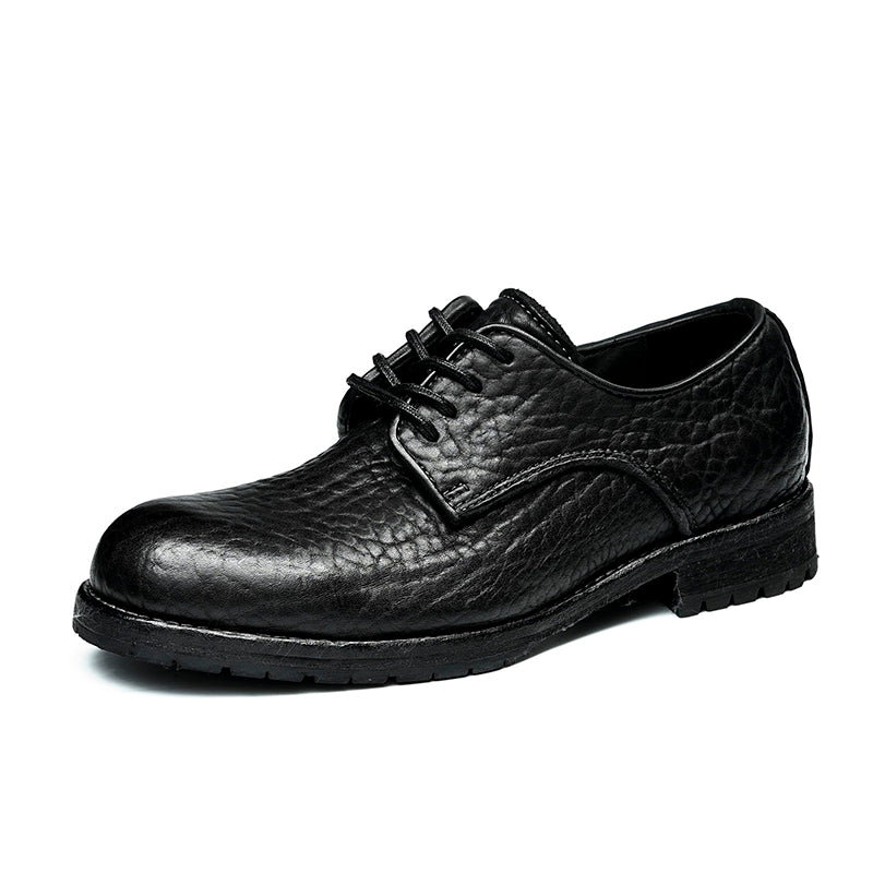 Derby Shoes Excellence: Goodyear Welted Craft & Dense-Grain Leather Patina