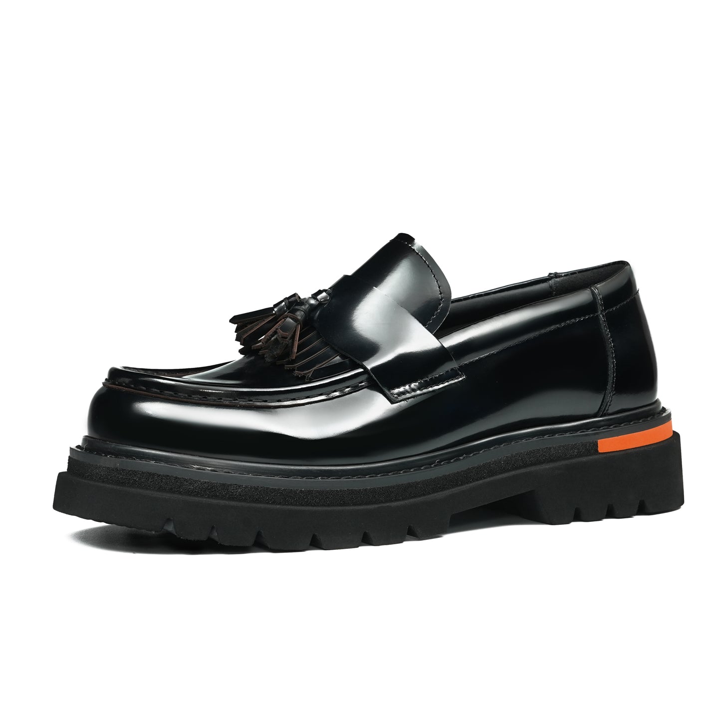 Men's Tassel Loafers: Burnished Leather Patina & Adaptable Traction