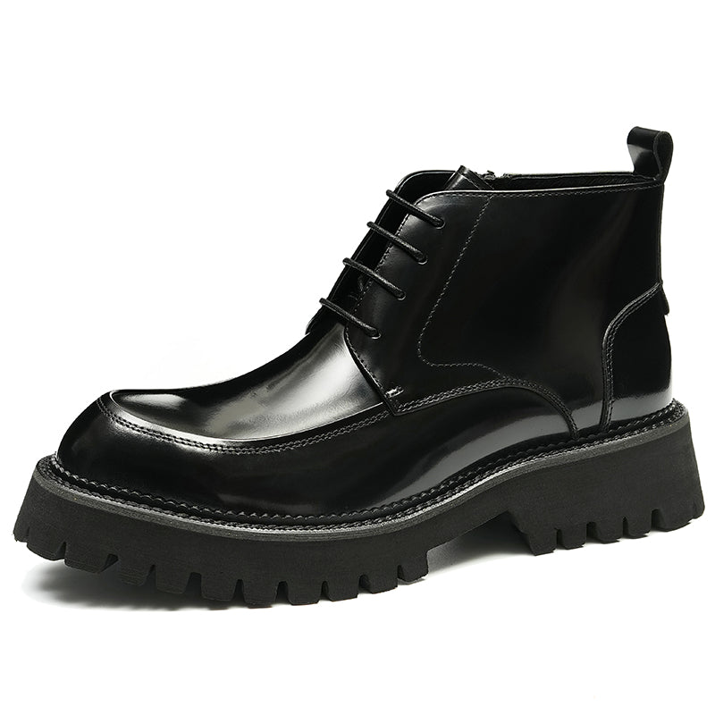 Artisan Burnished Men's Martin Boots: Supple Interior & All-Terrain Traction