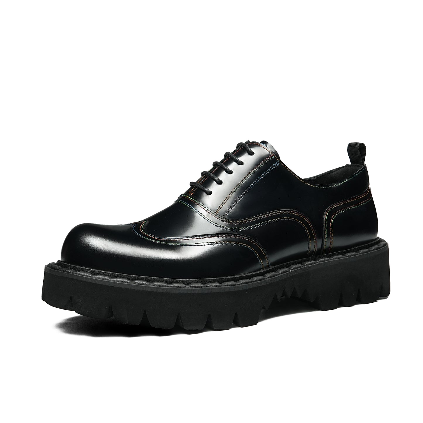 Men's Brogue Oxfords: Luminous Grain & Elevated Foundation