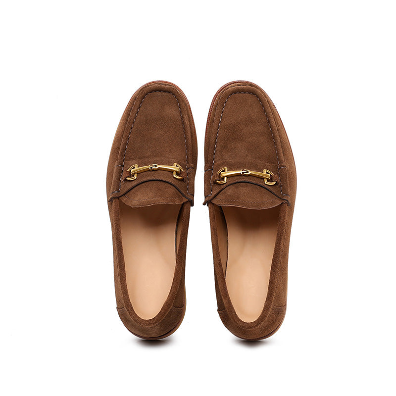 Men's Suede Loafers: Signature Hardware & Textured Comfort