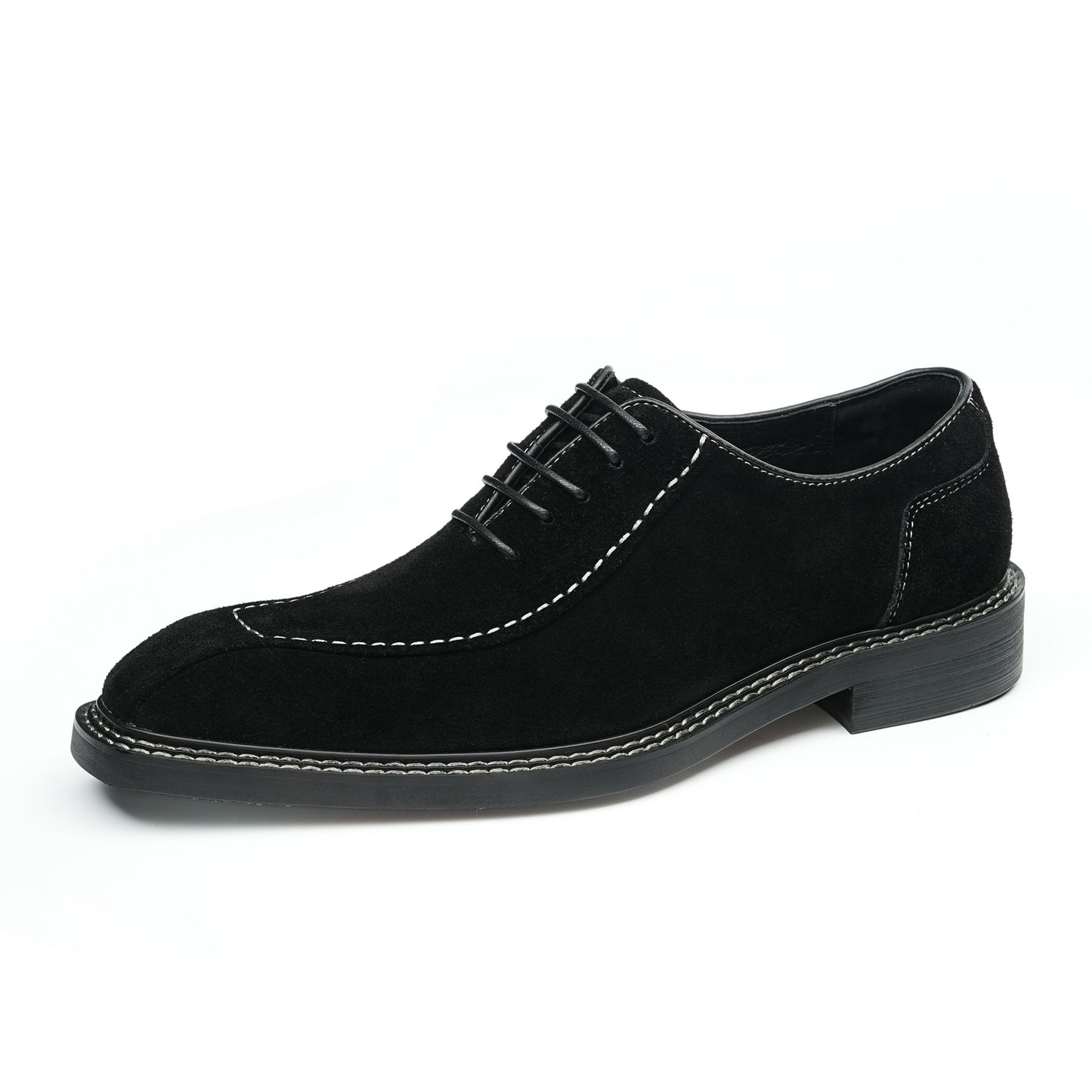 Men's Suede Oxford Shoes: Breathable Comfort & Refined Stitching Detailing