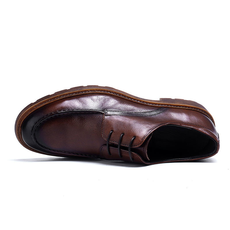 Men's Derby Shoes - Polished Leather & Slip-Resistant Sole