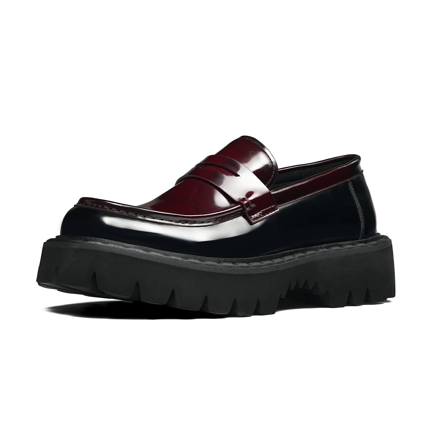 Men's Lustrous Leather Loafers: Contoured Comfort & Terrain-Savvy Foundation