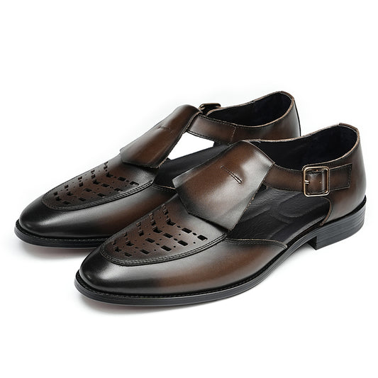 Men’s Cutout Roman Shoes Fisherman Sandals