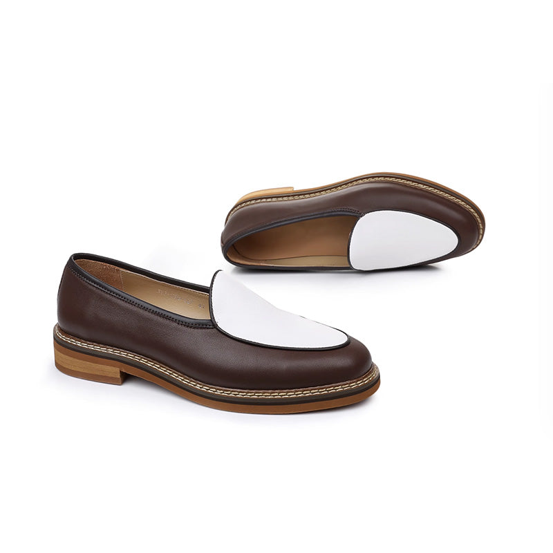 Men's Slip-On Loafers: Artisan Stitching & Layered Sole Architecture