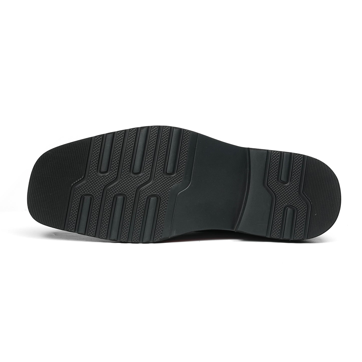 Men's Architectural Derby: Square-Toe Design & Contrast Sole Detailing