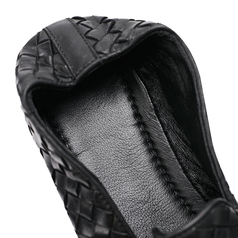 Men's Slip-On Loafers - Textured Weave & Effortless Slip-On Comfort