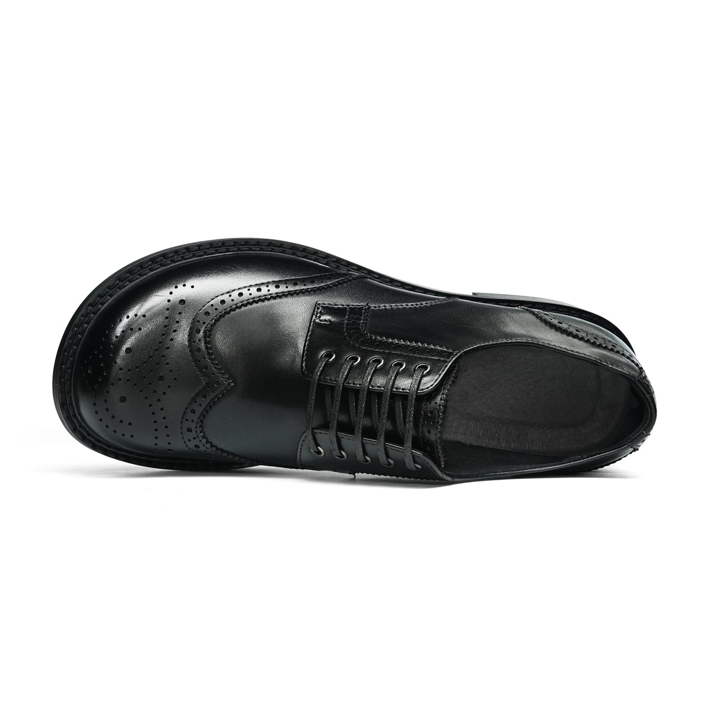 Men's Architectural Derby: Bold Silhouette & Artisan Brogue Legacy