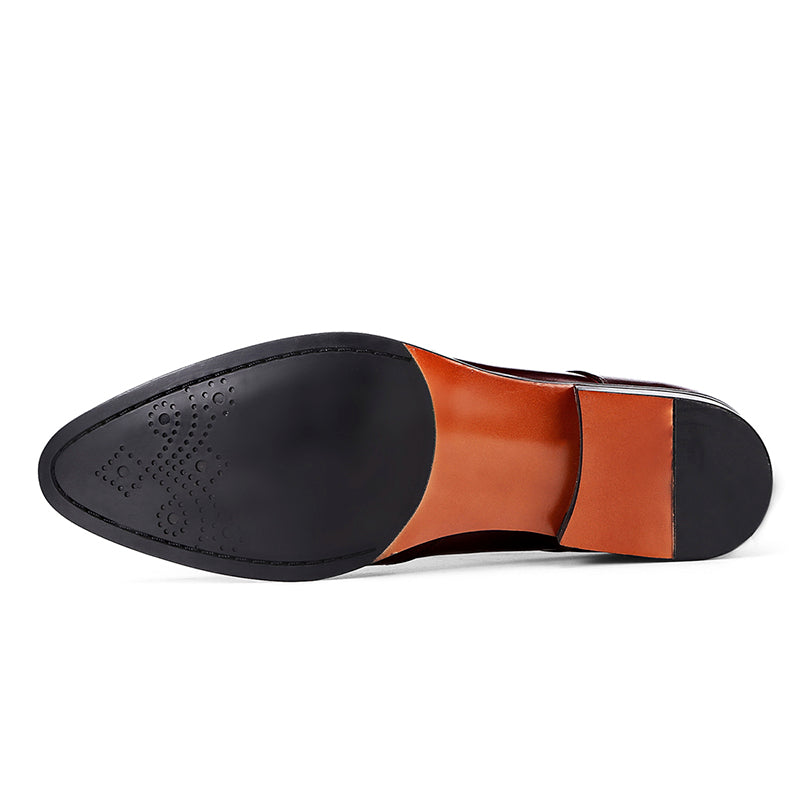 Men's Pointed-Toe Derby Shoes Premium Leather & Secure Lace-Up