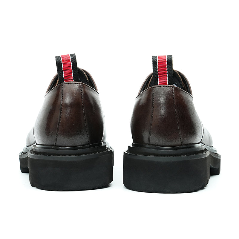 Men's Derby Shoes Square-Toe Sophistication & Functional Tabs