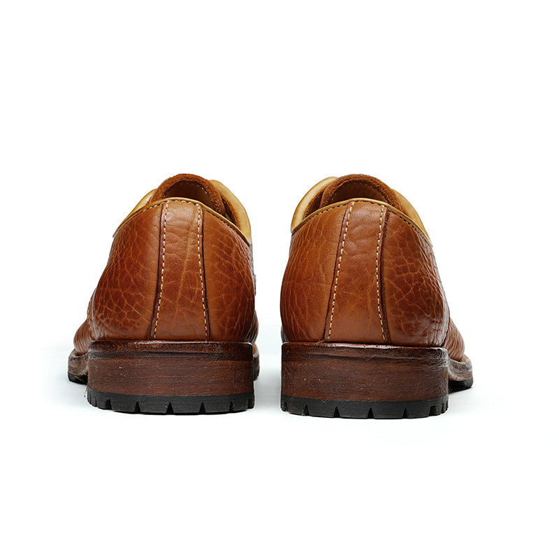 Derby Shoes Excellence: Goodyear Welted Craft & Dense-Grain Leather Patina