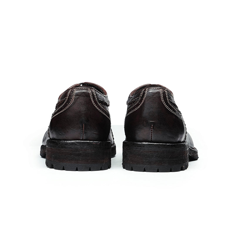 Brogue Oxford Excellence: Goodyear Welted Craft & Artful Carving Mastery
